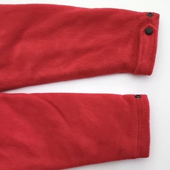 CAT Men's Red Fleece Hooded Button Up Jacket Quilted Insulated Lining Size Large - Picture 4 of 16